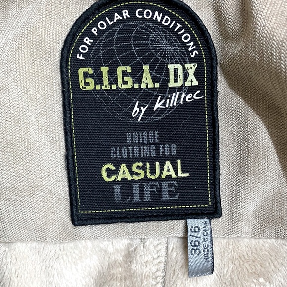 G.I.G.A. DX By Killtec Tan Beige Fleece Lined Jacket Coat 6 Utility - Picture 3 of 15